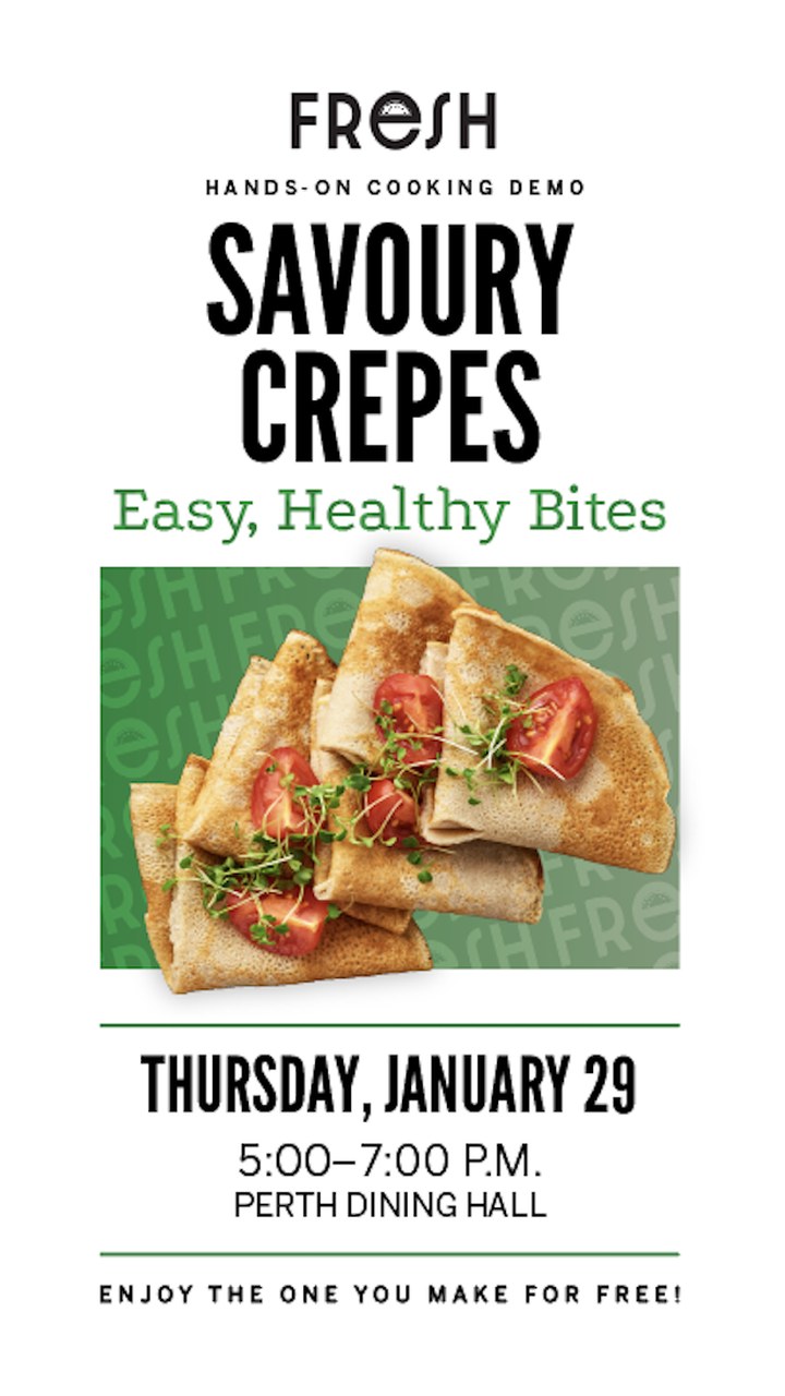 FRESH cooking demo story: Savoury Crepes