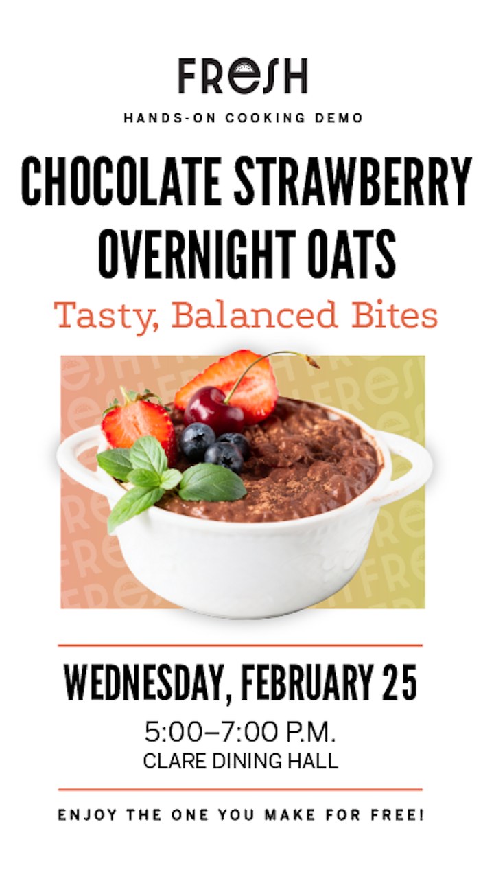 FRESH cooking demo story: Chocolate Strawberry Overnight Oats
